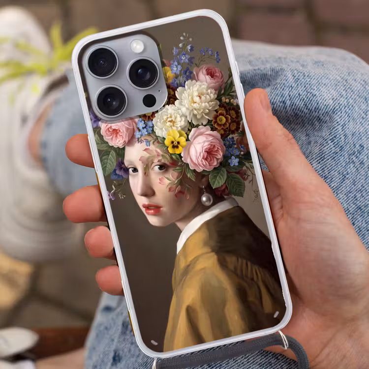 Meesterwerk -  Modern - Kleurrijk Hoesje iPhone 16 Pro Max met koord klein -sfeer3