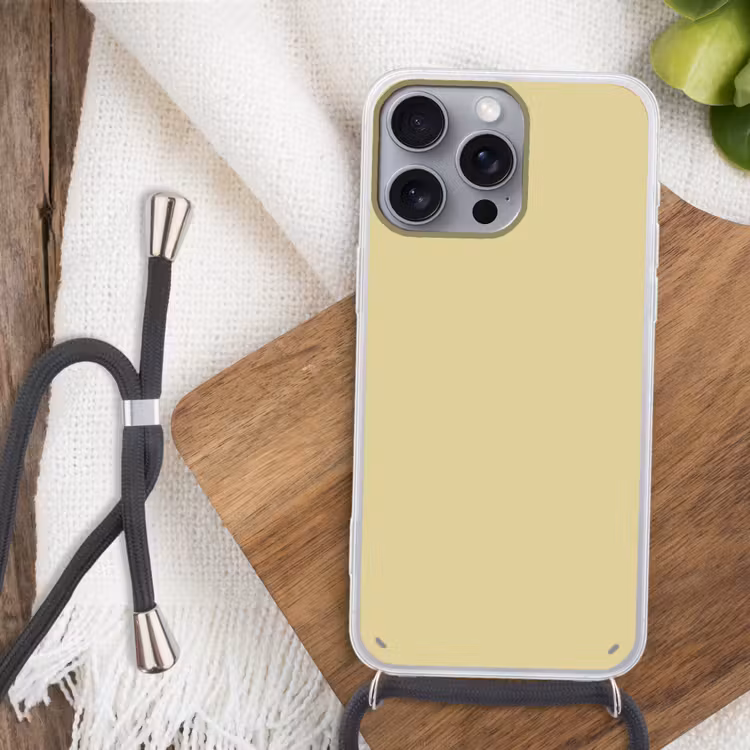 Mellow - Touch - Geel Hoesje iPhone 16 Pro Max met koord klein 804 -sfeer4