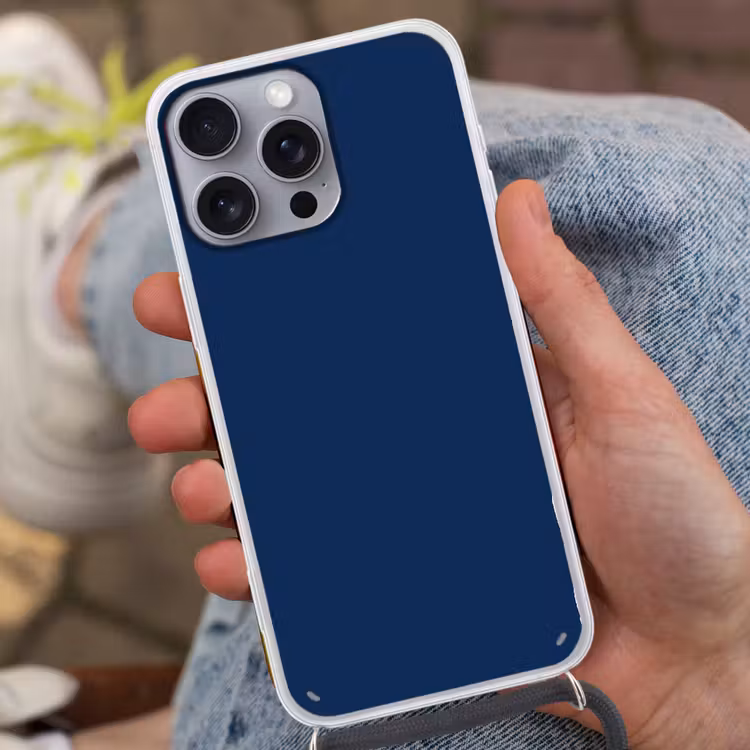 Midnight - Navy - Blauw Hoesje iPhone 16 Pro Max met koord klein 804 -sfeer3