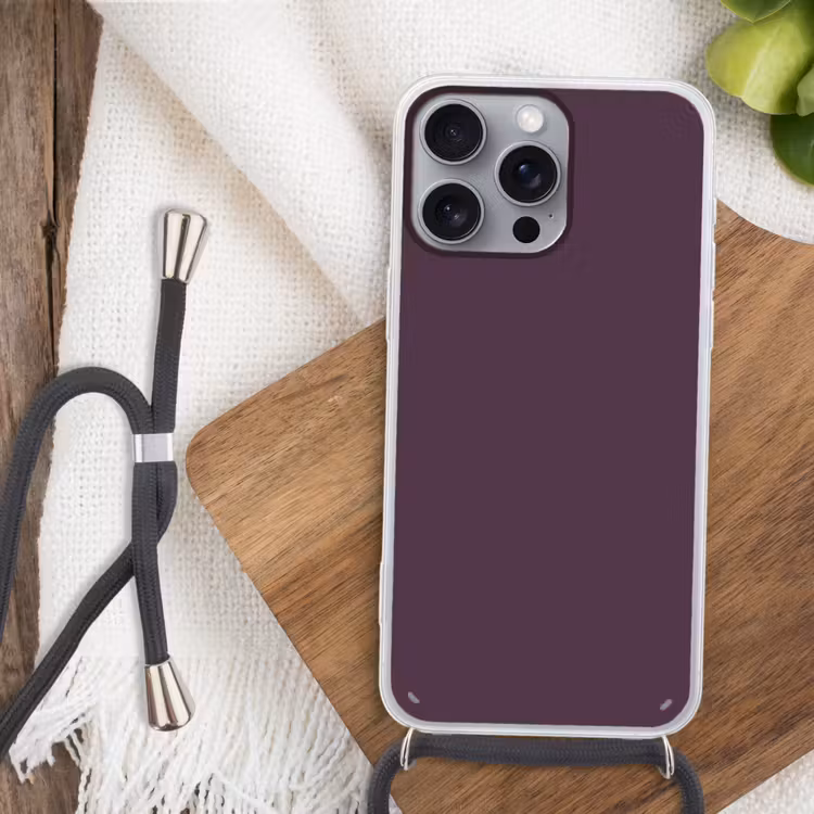 Midnight - Plum - Paars Hoesje iPhone 16 Pro Max met koord klein 804 -sfeer4