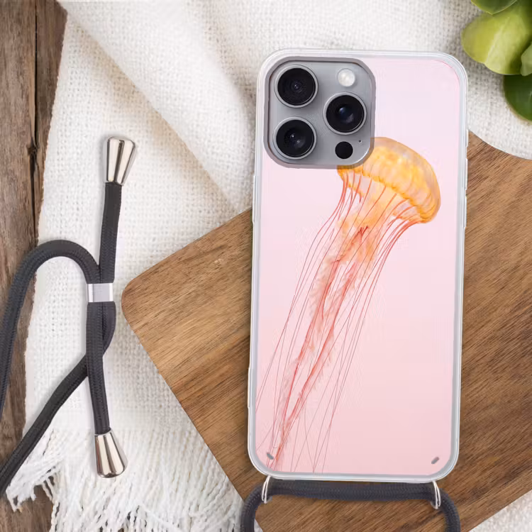 Sierlijk - Kwal - Roze Hoesje iPhone 16 Pro Max met koord klein -sfeer4