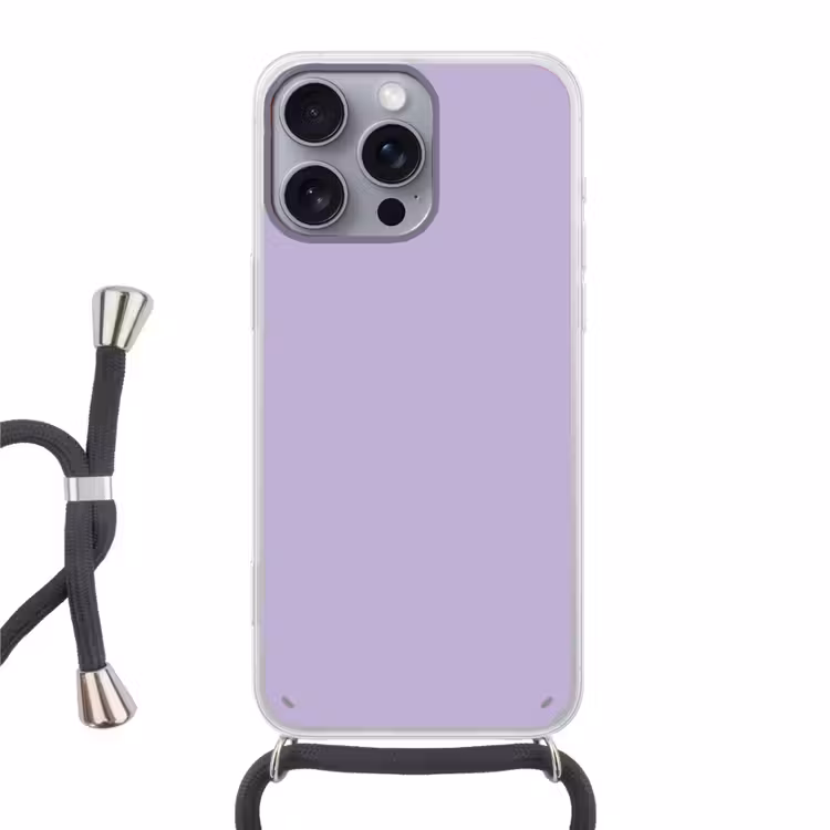 Pastel - Lilac - Paars Hoesje iPhone 16 Pro Max met koord klein 804 -3d
