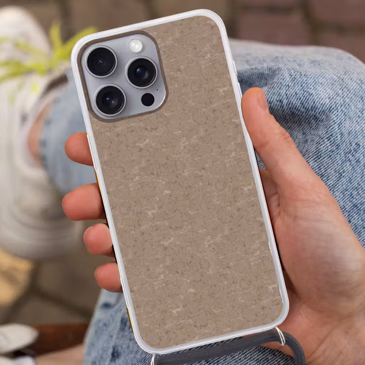Patroon - Kalksteen - Beige Hoesje iPhone 16 Pro Max met koord klein 804 -sfeer3
