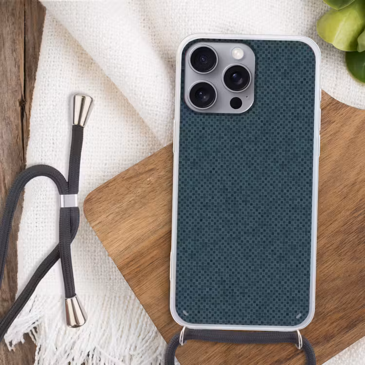 Patroon - Mozaïek - Groen Hoesje iPhone 16 Pro Max met koord klein 804 -sfeer4