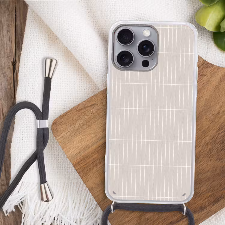 Patroon - Tegels - Zand Hoesje iPhone 16 Pro Max met koord klein 804 -sfeer4