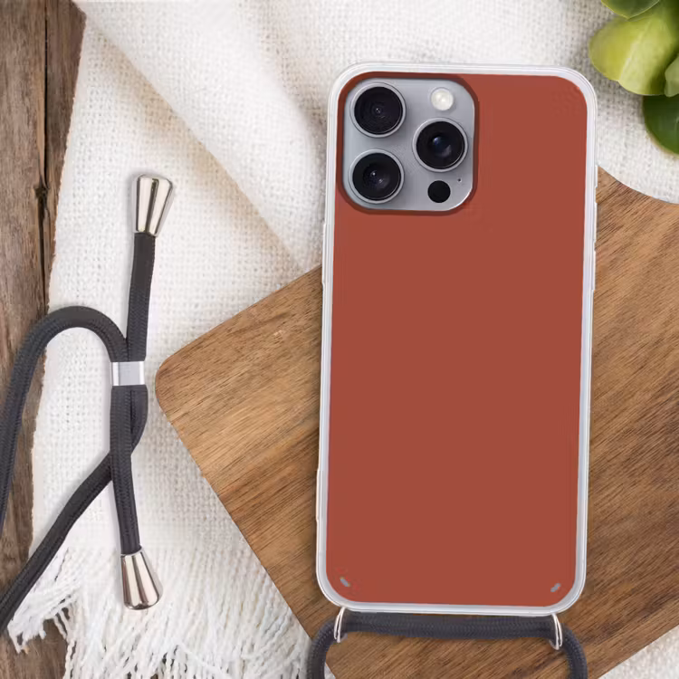 Rustic - Terracotta - Oranje Hoesje iPhone 16 Pro Max met koord klein 804 -sfeer4