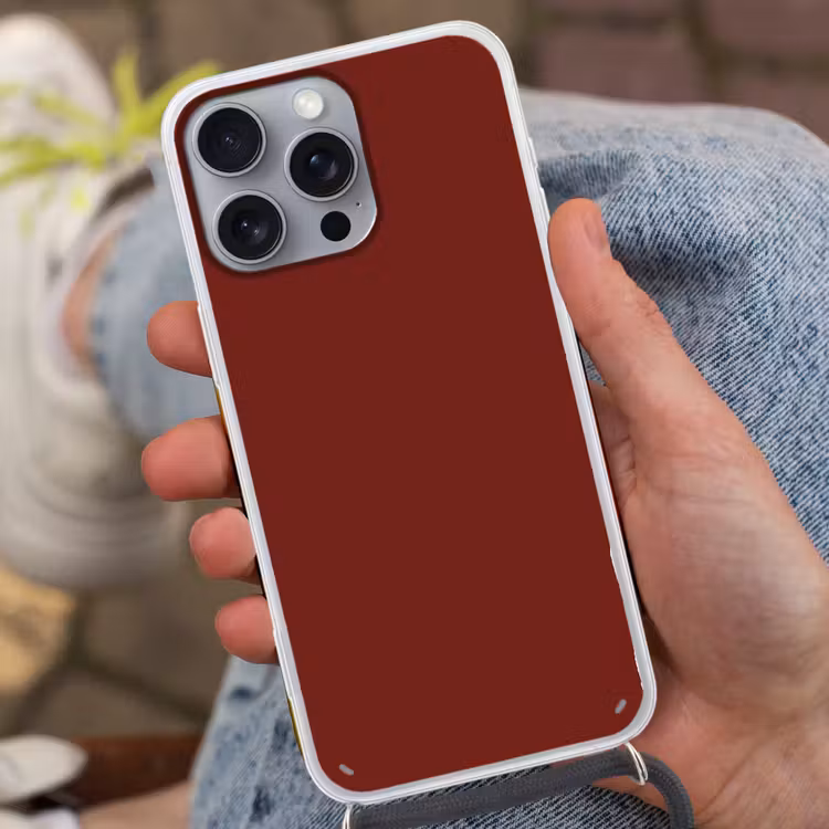 Rustic - Terracotta - Rood Hoesje iPhone 16 Pro Max met koord klein 804 -sfeer3