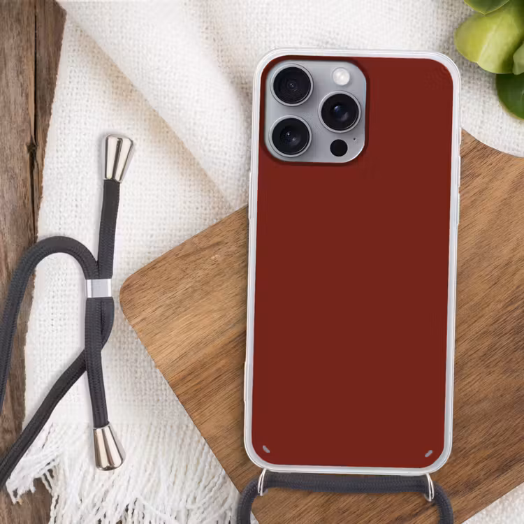 Rustic - Terracotta - Rood Hoesje iPhone 16 Pro Max met koord klein 804 -sfeer4