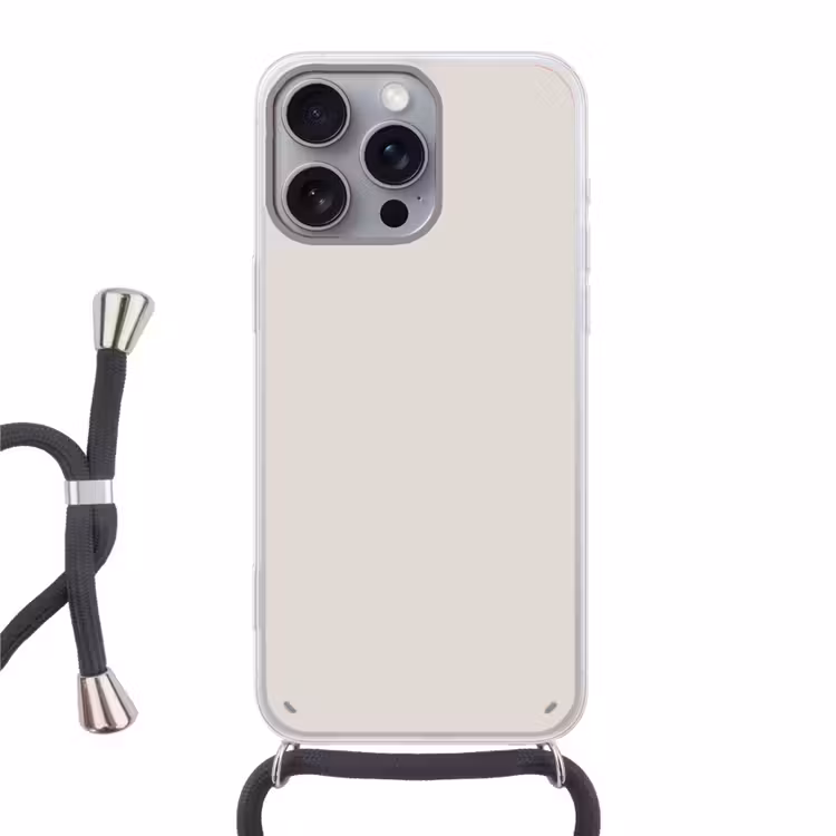 Silent - Sandstone - Grijs Hoesje iPhone 16 Pro Max met koord klein 804 -3d