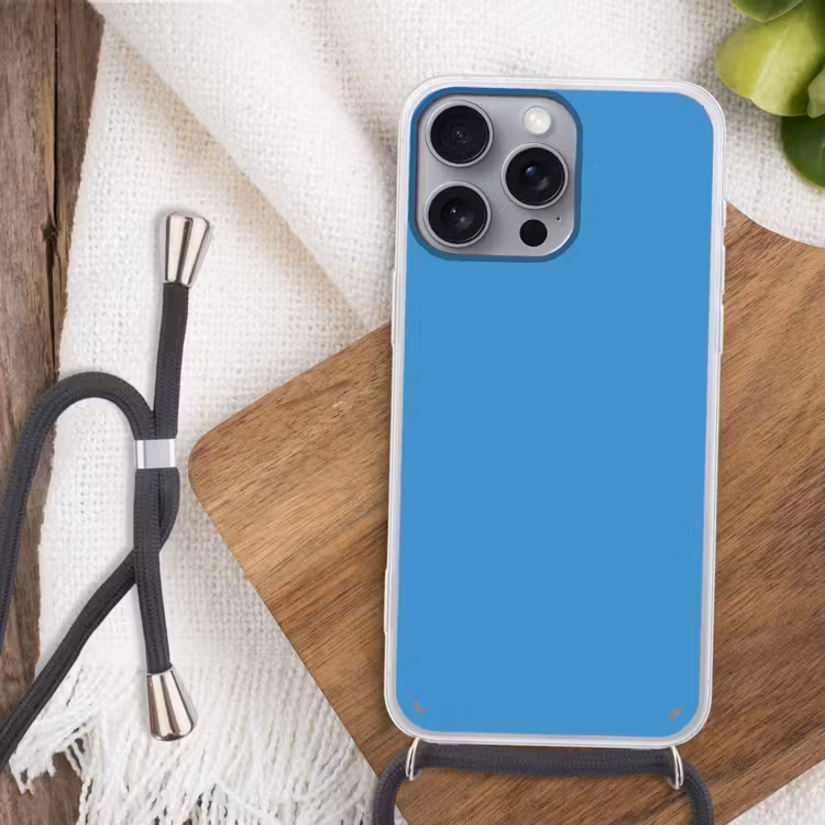 Steel - Blue - Blauw Hoesje iPhone 16 Pro Max met koord klein 804 -sfeer4