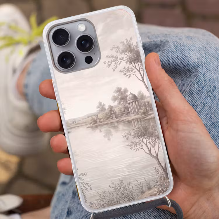 Terras - Water - Natuur - Landschap Hoesje iPhone 16 Pro Max met koord klein -sfeer3