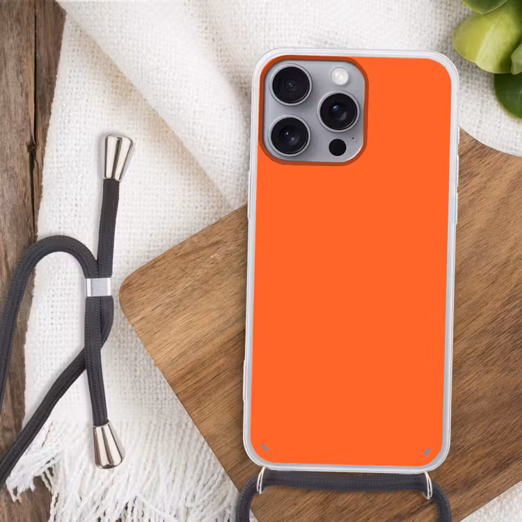 Vivid - Amber - Oranje Hoesje iPhone 16 Pro Max met koord klein 804 -sfeer4