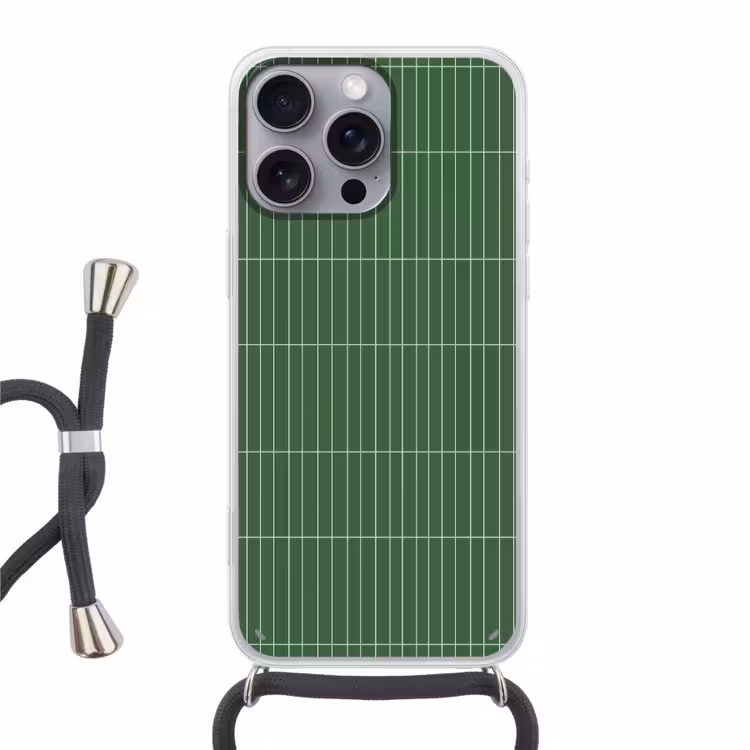 Wandtegel - Verticaal - Donkergroen Hoesje iPhone 16 Pro Max met koord klein 804 -3d