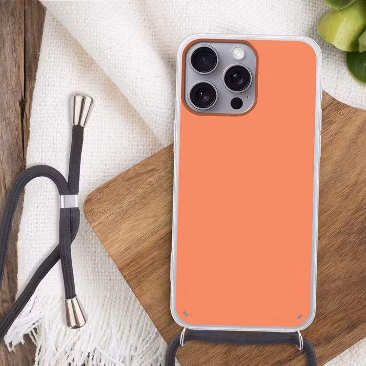 Warm - Clay - Terracotta Hoesje iPhone 16 Pro Max met koord klein 804 -sfeer4