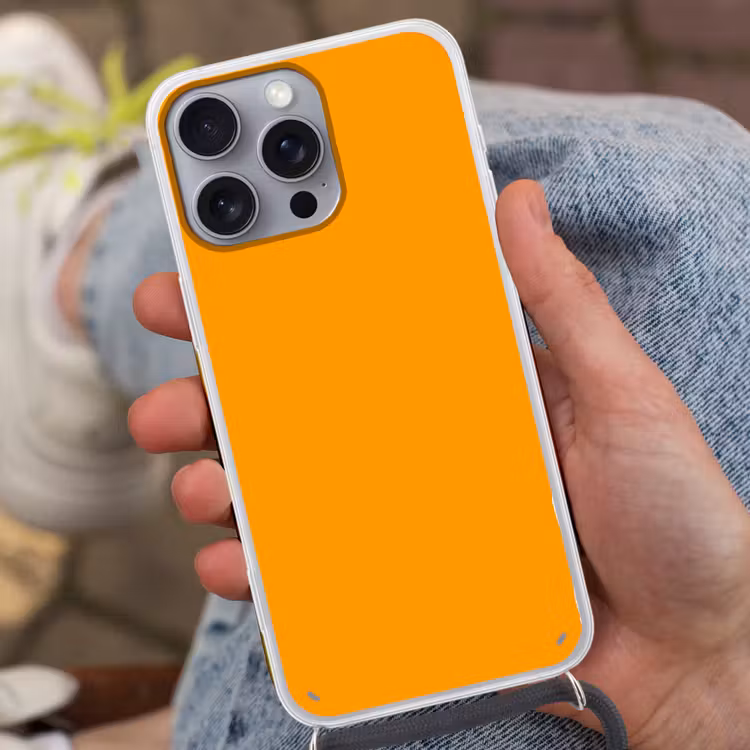 Warm - Ochre - Oranje Hoesje iPhone 16 Pro Max met koord klein 804 -sfeer3