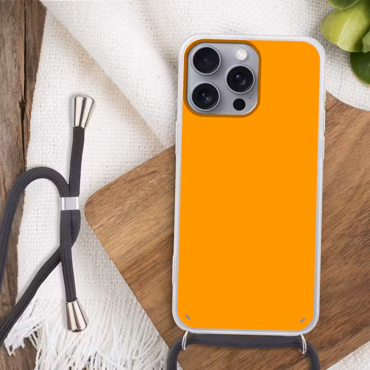 Warm - Ochre - Oranje Hoesje iPhone 16 Pro Max met koord klein 804 -sfeer4