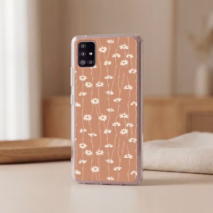 Madeliefjes - Subtiel - Terracotta Telefoonhoesje Samsung Galaxy A51 5G klein 373 -sfeer2