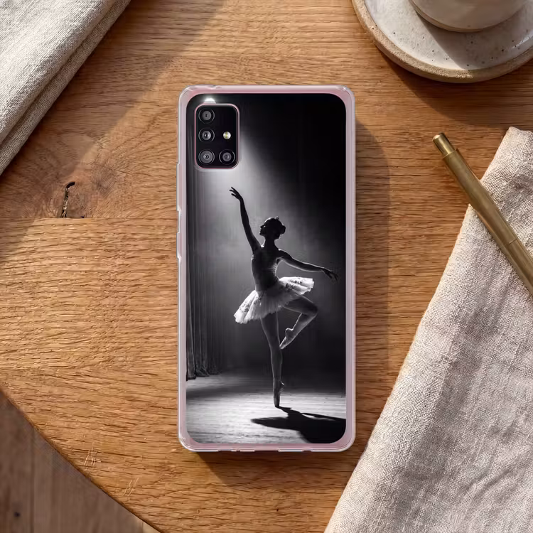 Danser - Podium - Zwart-wit - Kunst - Klassiek Telefoonhoesje Samsung Galaxy A51 5G klein -sfeer1