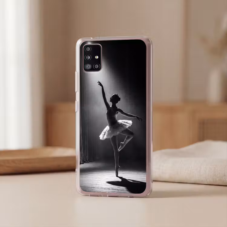 Danser - Podium - Zwart-wit - Kunst - Klassiek Telefoonhoesje Samsung Galaxy A51 5G klein -sfeer2