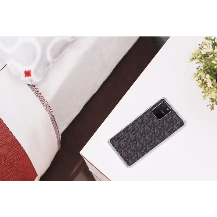 Donkerblauw - Patroon - Bloem - Symmetrisch Telefoonhoesje Samsung Galaxy S10 Lite klein 364 -kamerS10Lite