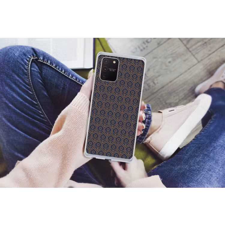Donkerblauw - Patroon - Bloem - Symmetrisch Telefoonhoesje Samsung Galaxy S10 Lite klein 364 -handS10Lite