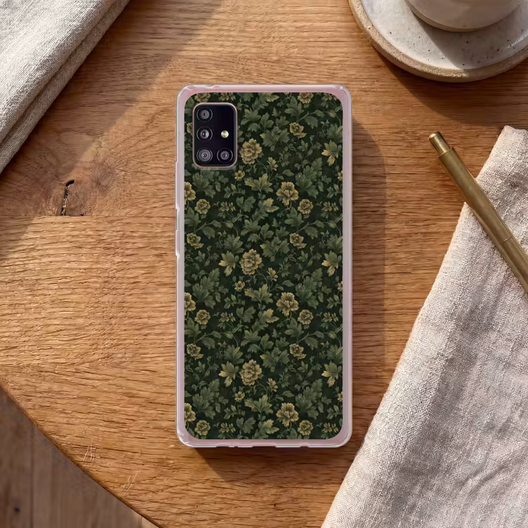 Donker - Groen - Goud - Botanisch Telefoonhoesje Samsung Galaxy A51 5G klein 373 -sfeer1