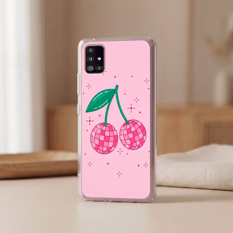Decoratie - Disco-bal - Feest - Roze Telefoonhoesje Samsung Galaxy A51 5G klein -sfeer2