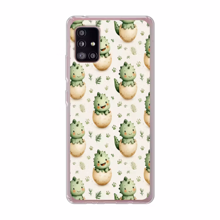 Dino - Eieren - Groen Telefoonhoesje Samsung Galaxy A51 5G klein 373 -3d