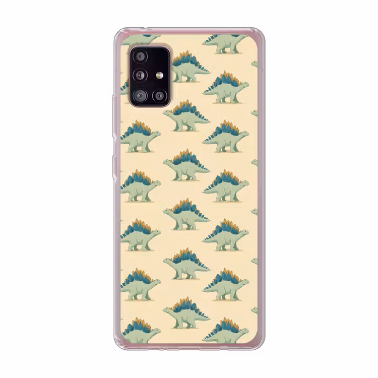 Dino - Patroon - Groen Telefoonhoesje Samsung Galaxy A51 5G klein 373 -3d
