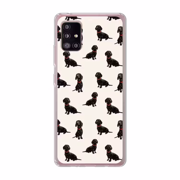 Hond - Patroon - Zwart Telefoonhoesje Samsung Galaxy A51 5G klein 373 -3d
