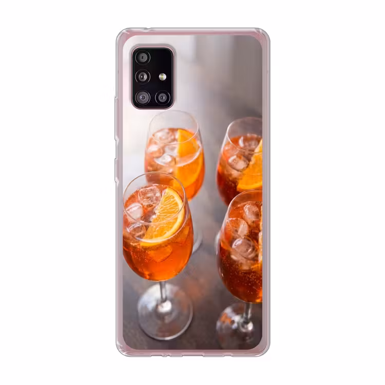 Drank - Sinaasappel - IJs - Zomer - Oranje Telefoonhoesje Samsung Galaxy A51 5G klein -3d
