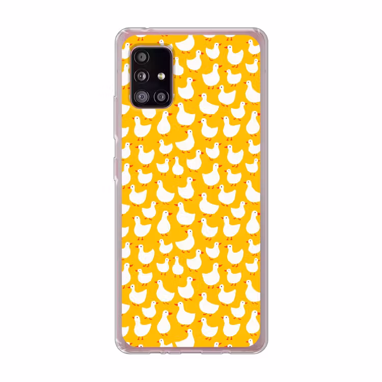 Eendjes - Patroon - Geel Telefoonhoesje Samsung Galaxy A51 5G klein 373 -3d
