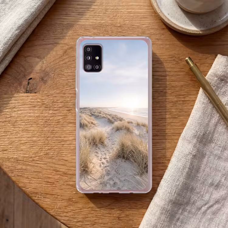 Duinen - Strand - Beige Telefoonhoesje Samsung Galaxy A51 5G klein -sfeer1