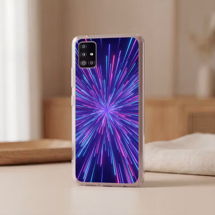 Dynamisch - Ruimte - Kleurrijk Telefoonhoesje Samsung Galaxy A51 5G klein -sfeer2