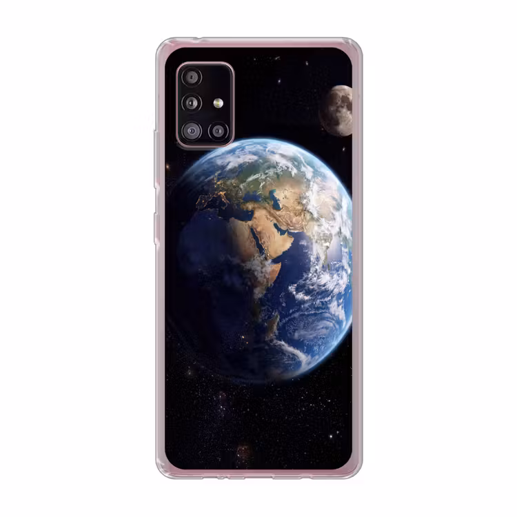 Aarde - Ruimte - Blauw - Groen Telefoonhoesje Samsung Galaxy A51 5G klein -3d