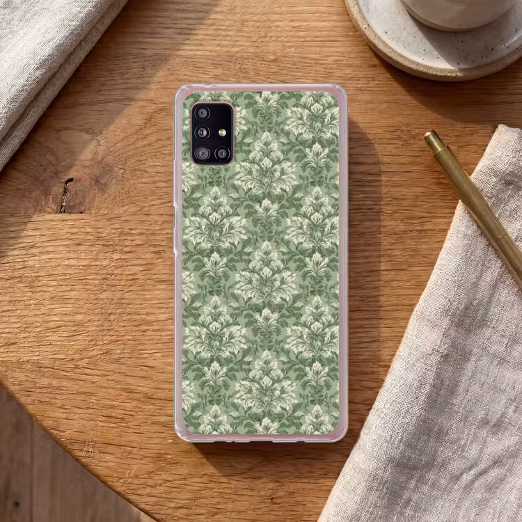 Sierlijk - Lichtgroen - Planten - Patroon - Getailleerd Telefoonhoesje Samsung Galaxy A51 5G klein 373 -sfeer1