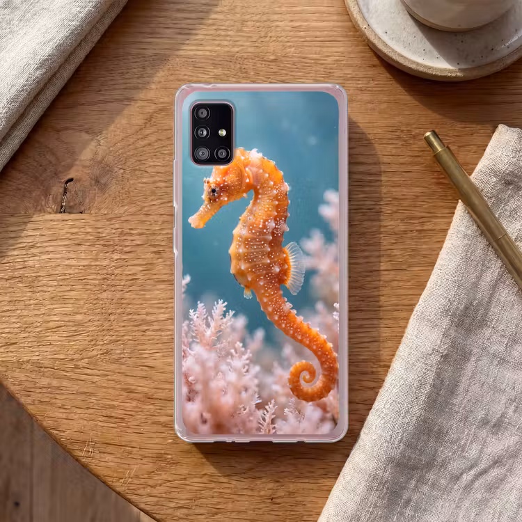 Vis - Koraal - Oceaan - Macro - Oranje Telefoonhoesje Samsung Galaxy A51 5G klein -sfeer1
