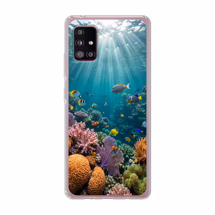 Vis - Koraal - Oceaan - Natuur - Kleurrijk Telefoonhoesje Samsung Galaxy A51 5G klein -3d