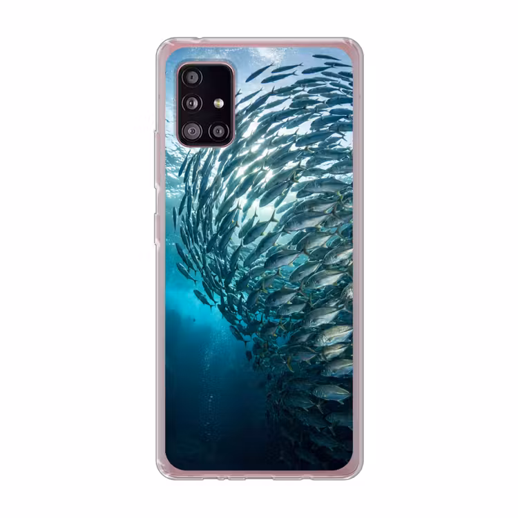 Vis - School - Oceaan - Natuur - Blauw Telefoonhoesje Samsung Galaxy A51 5G klein -3d