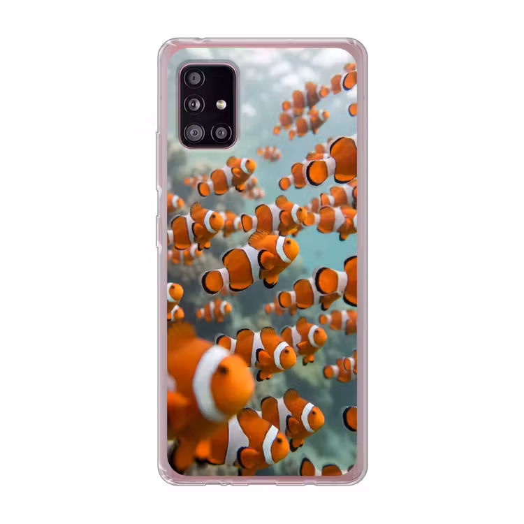 Vis - School - Onderwater - Dieren - Oranje Telefoonhoesje Samsung Galaxy A51 5G klein -3d