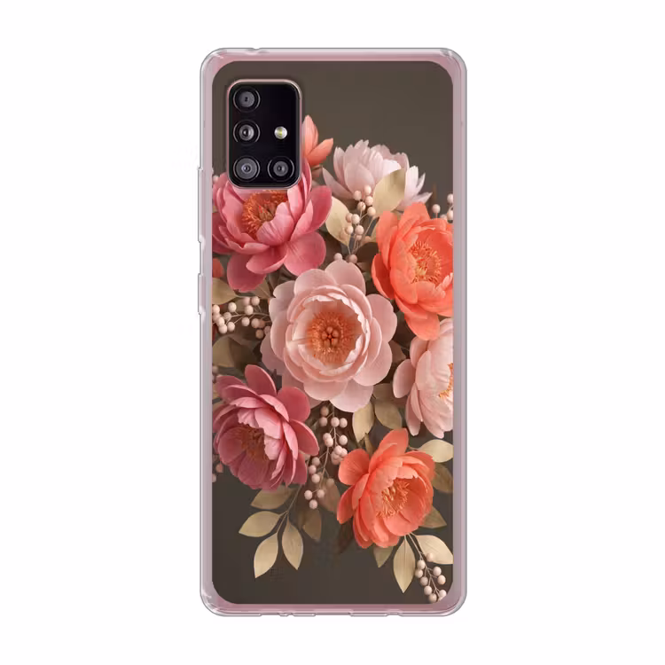 Bloemen - Bloesem - Zacht - Koraal - Decoratie Telefoonhoesje Samsung Galaxy A51 5G klein -3d