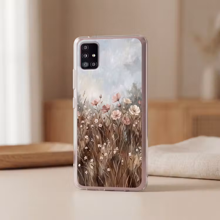 Bloemen - Botanisch - Schilderij - Pastel - Rustiek Telefoonhoesje Samsung Galaxy A51 5G klein -sfeer2
