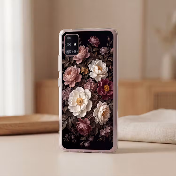 Bloemen - Boeket - Klassiek - Donker - Rood Telefoonhoesje Samsung Galaxy A51 5G klein -sfeer2