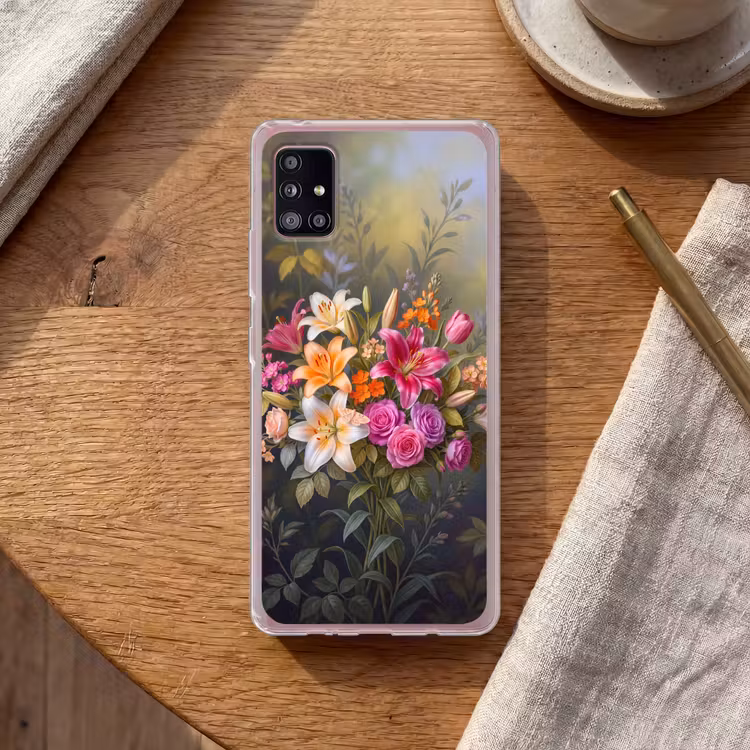 Bloemen - Boeket - Natuur - Kleurrijk - Modern Telefoonhoesje Samsung Galaxy A51 5G klein -sfeer1