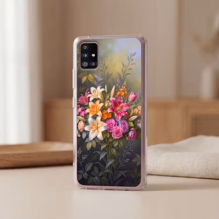 Bloemen - Boeket - Natuur - Kleurrijk - Modern Telefoonhoesje Samsung Galaxy A51 5G klein -sfeer2