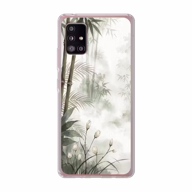 Bloemen - Knop - Tuin - Illustratie - Wit Telefoonhoesje Samsung Galaxy A51 5G klein -3d
