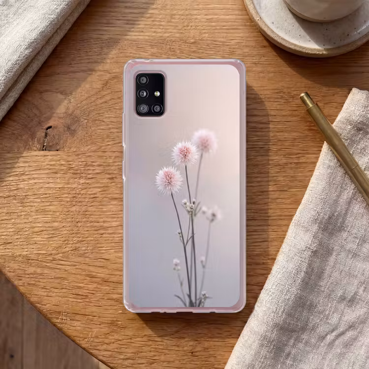 Bloemen - Bollen - Roze Telefoonhoesje Samsung Galaxy A51 5G klein -sfeer1