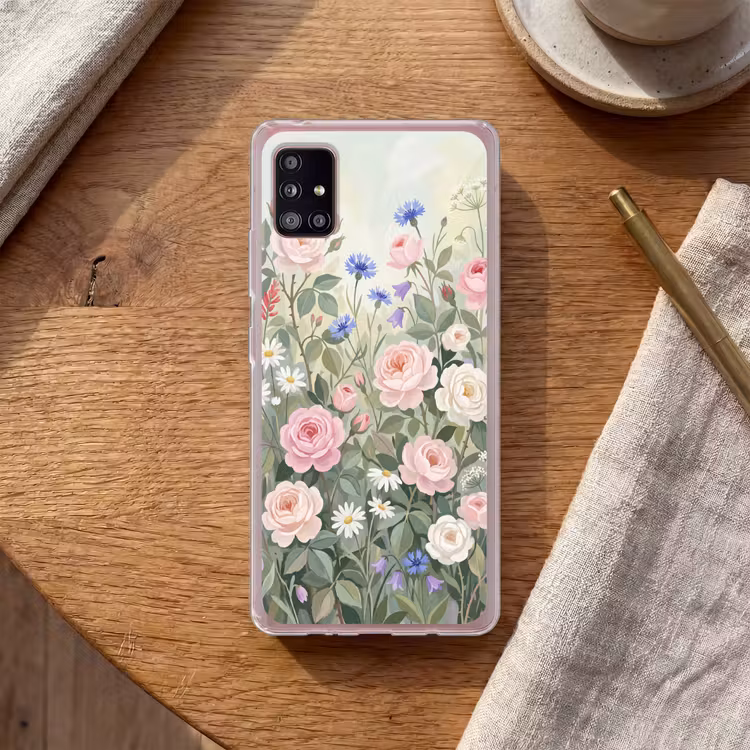 Bloemen - Tuin - Natuur - Kleurrijk Telefoonhoesje Samsung Galaxy A51 5G klein -sfeer1