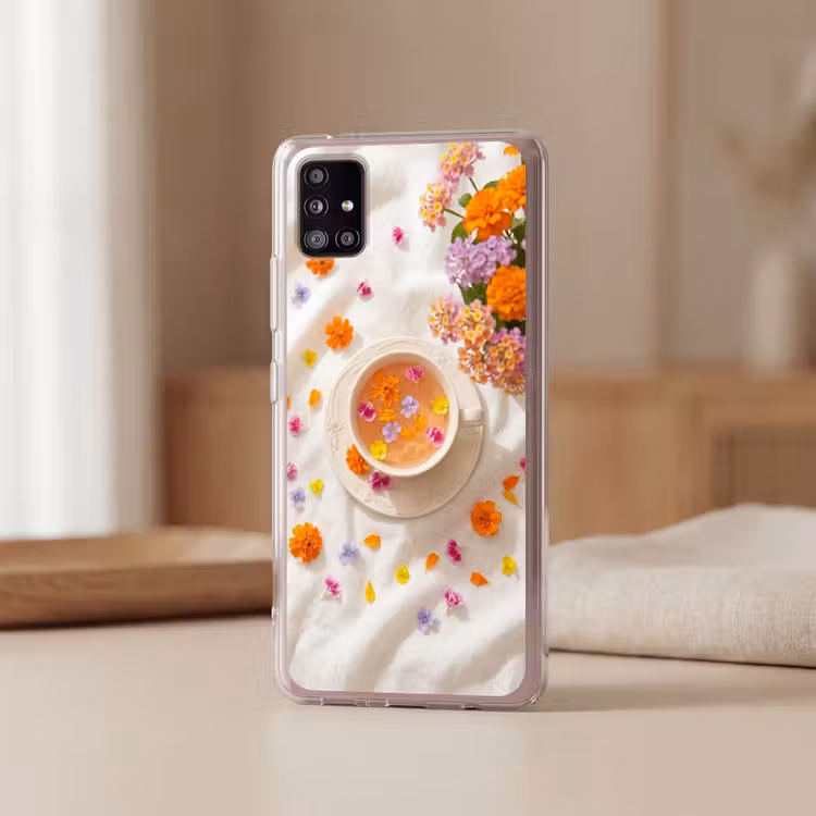 Bloemen - Kop - Natuur - Kleurrijk - Zomer Telefoonhoesje Samsung Galaxy A51 5G klein -sfeer2