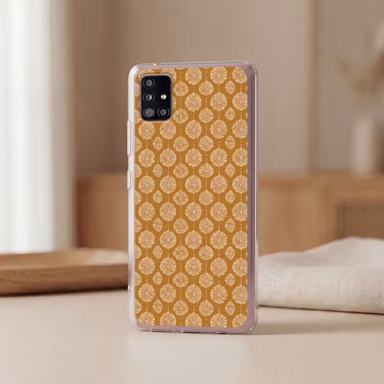 Bloemen - Modern - Oker Telefoonhoesje Samsung Galaxy A51 5G klein 373 -sfeer2